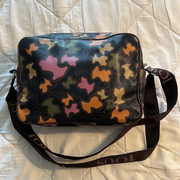 Tous - Classic Kaos Shoulder Strap Handbag Vinyl Cross Body Bag - Picture 5 of 9